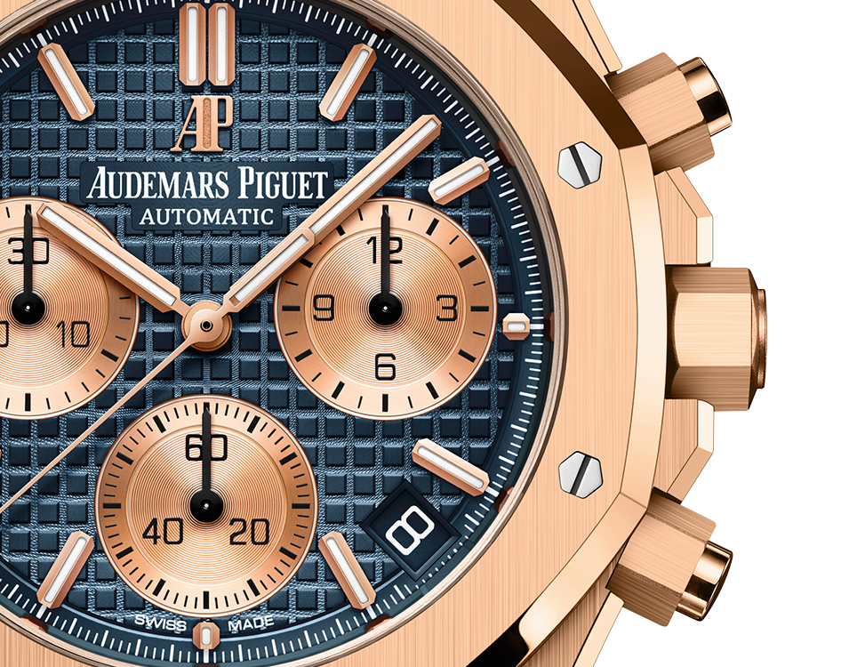 AUDEMARS PIGUET Pink Gold Blue Dial CHRONOGRAPH 41mm