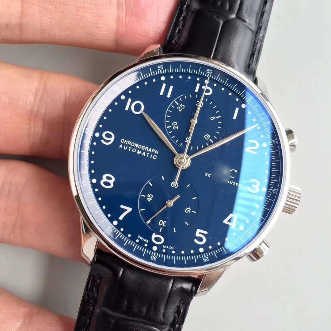 PORTUGIESER CHRONOGRAPH EDITION 150 YEARS IW371601 YL FACTORY BLUE DIAL