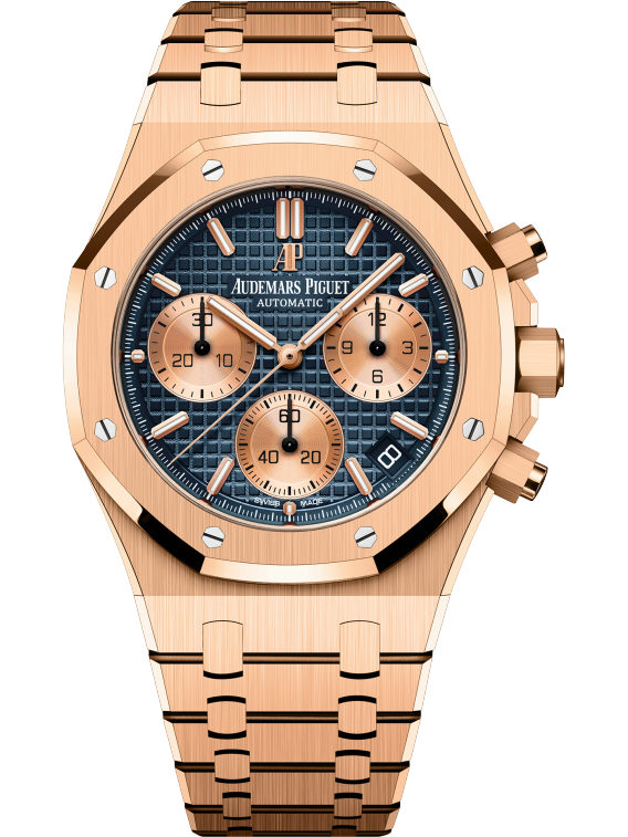 AUDEMARS PIGUET Pink Gold Blue Dial CHRONOGRAPH 41mm