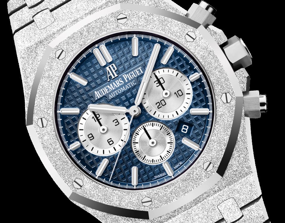 AUDEMARS PIGUET FROSTED GOLD CHRONOGRAPH Blue Dial 41mm