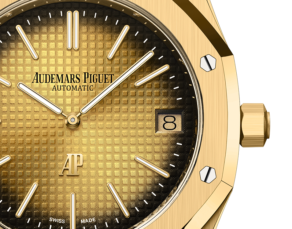 AUDEMARS PIGUET &quot;JUMBO&quot; Smoked Yellow Gold-Toned Dial 39mm