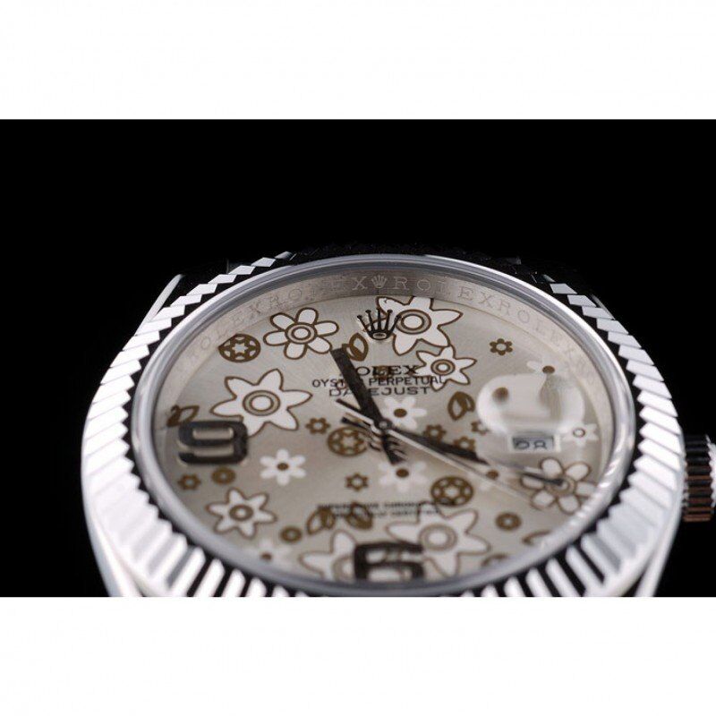 Rolex DateJust Flower Silver Dial 41983 Men 41MM